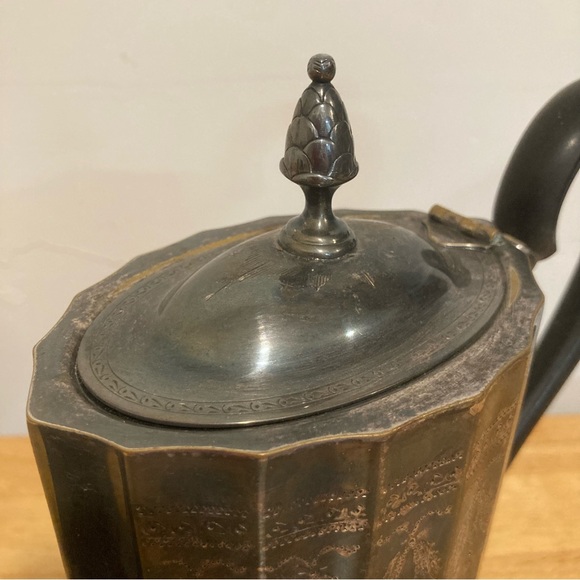 1960s Lunt Silver Plate Coffee Pot Mid Century Vintage - Picture 6 of 16